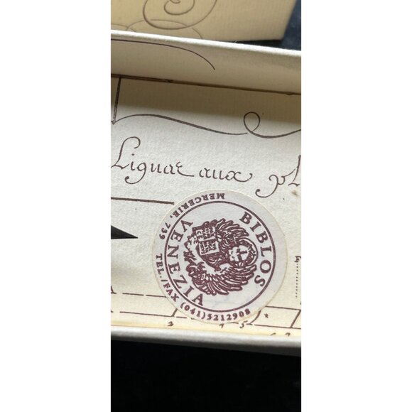 Vtg Murano Swirl Glass Pen BIBLOS VENEZIA Metal Nib In Box Classic Writing Pen - Picture 3 of 9